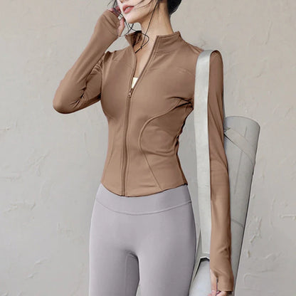 Women Zip Fitness Yoga Jacket